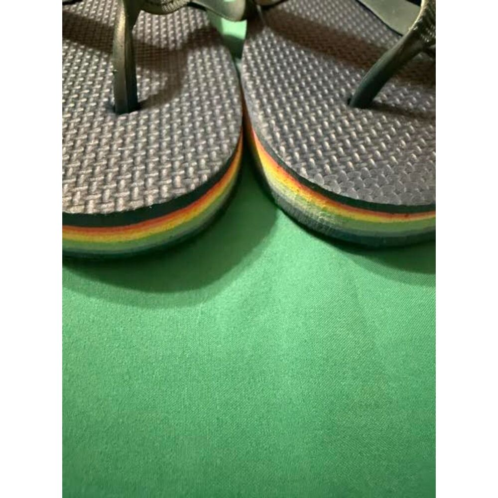 Rainbow Sole Vintage Inspired Rubber Flip Flops